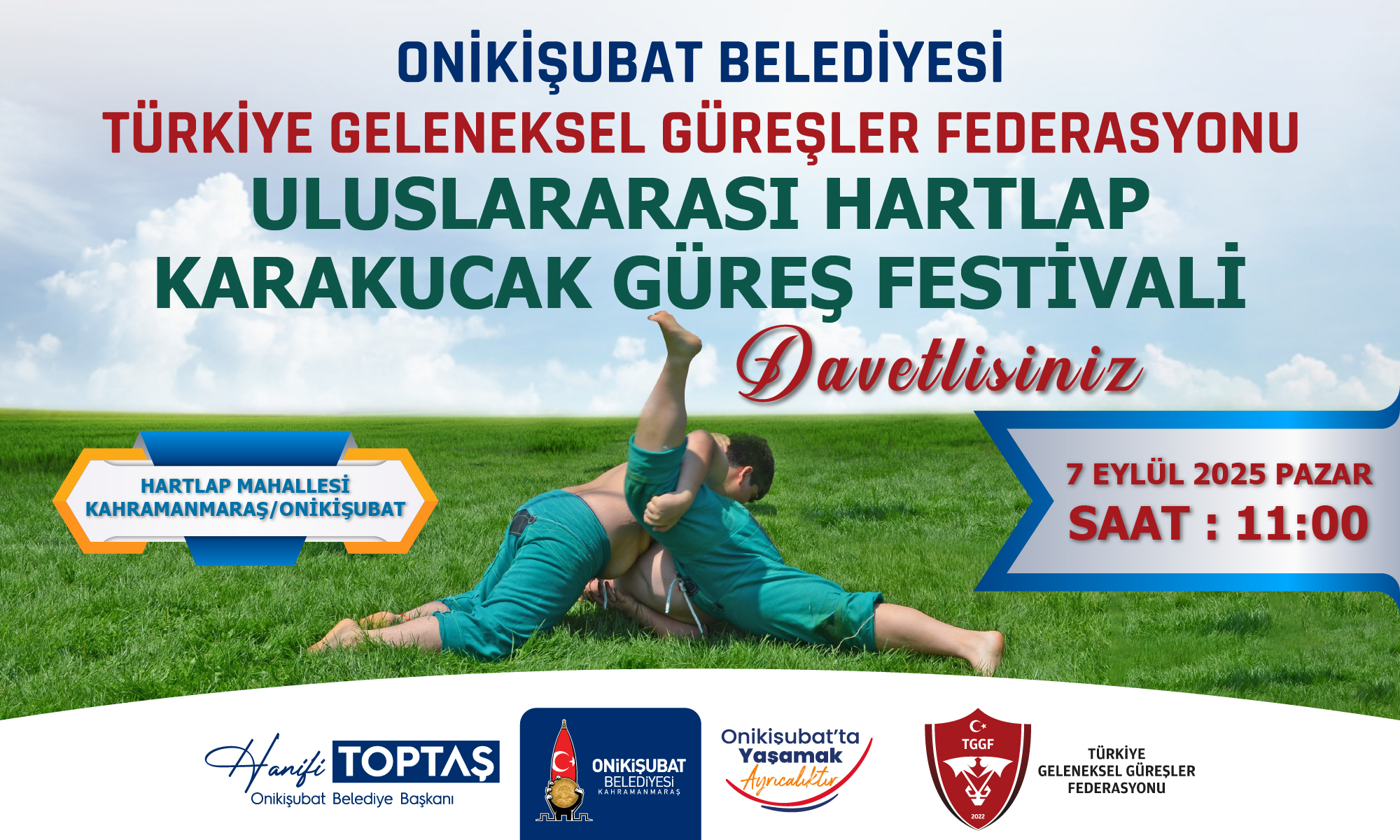 Onikişubat Belediyesi’nden Uluslararası Hartlap Karakucak Güreş Festivali